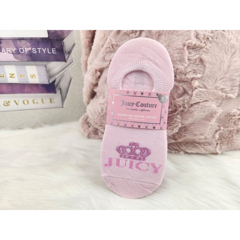 {Juicy Couture} Pink No Show Socks 6 Pairs